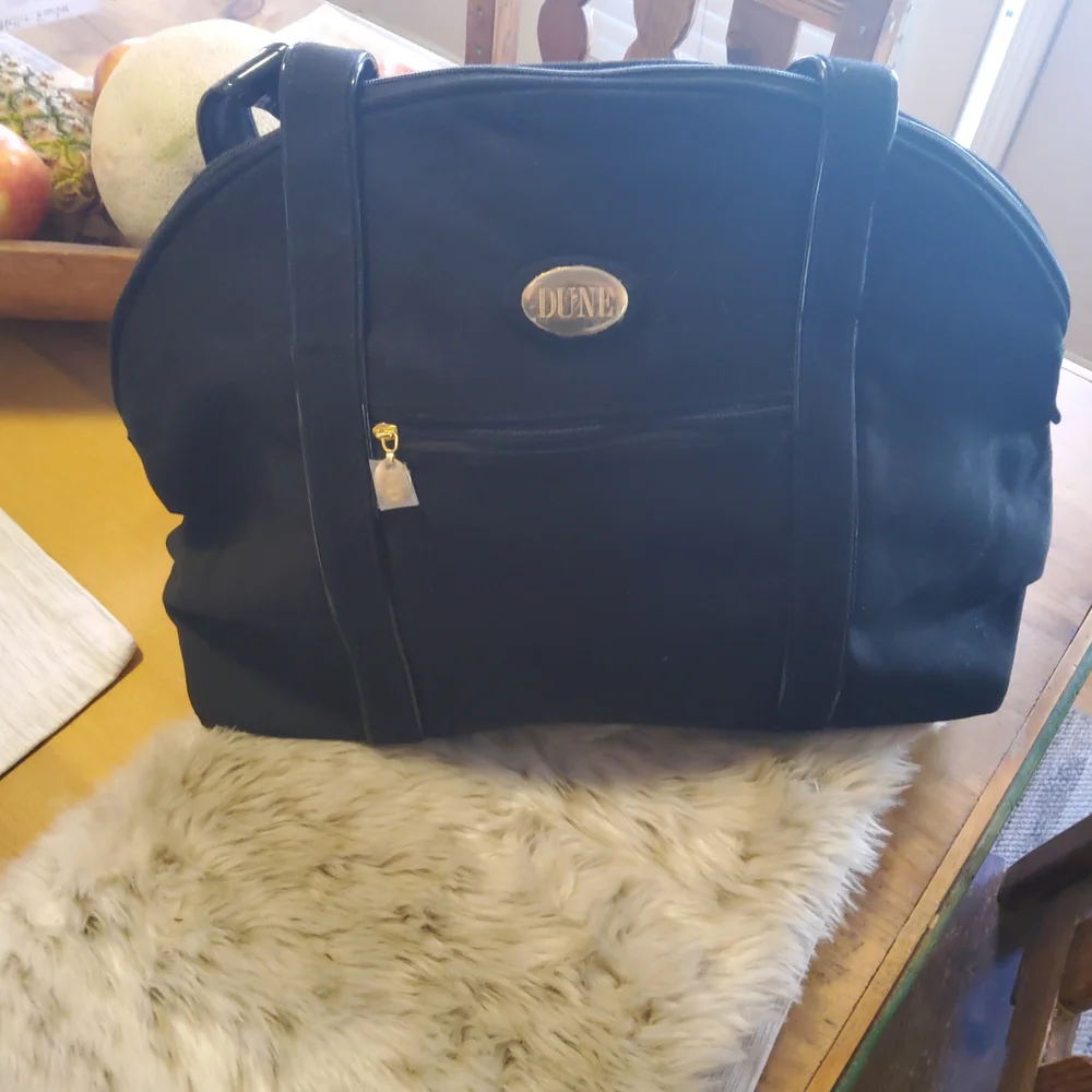 Dior Men's Black Canvas Duffel Bag